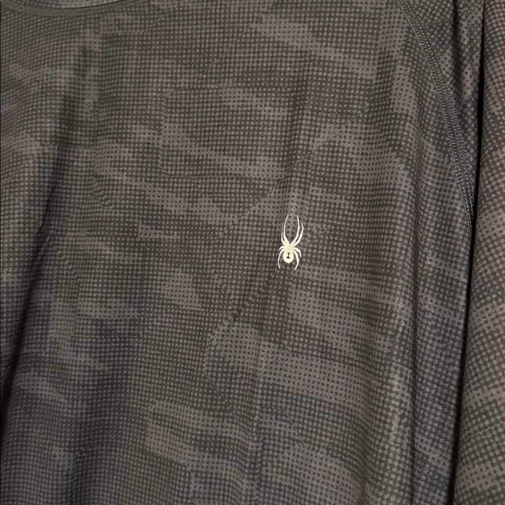 Spyder Swim Rash Guard Black Camouflage Large - Picture 2 of 6